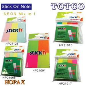 Hopax Mix In 1 Neon Stick On Note