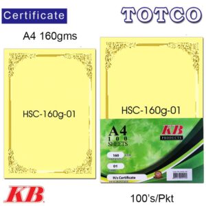 Certificate Gold Stamping 160gsm