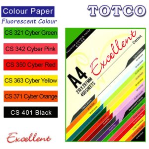 Excellent Colour Paper A4 Fluorescent Colour