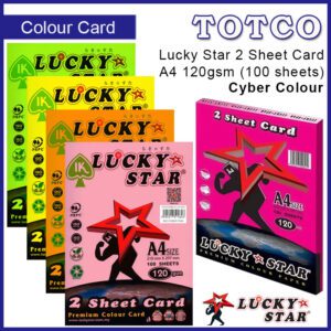 Lucky Star 2 Sheet Card A4 120gsm Cyber Colour 3