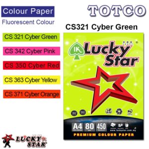Lucky Star Color Paper A4 Fluorescent Colour