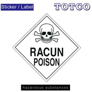Self Adhesive Label - Hazardous Substances (100 x 100mm)