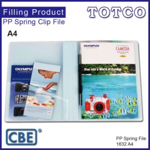 CBE 1632 A4 PP Spring Clip File