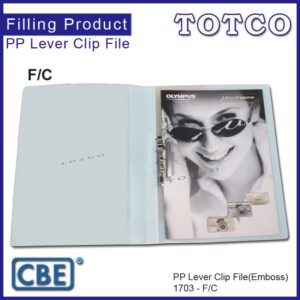 CBE 1703 F/C PP Lever Clip File (Emboss)