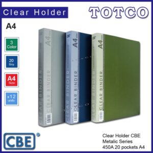 CBE Clear Holder 450A Metalic A4 - 20 pockets