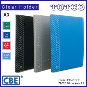 CBE Clear Holder 79020 A3 - 20 pockets