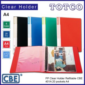 CBE Clear Holder PP 401A A4 - 20 pockets