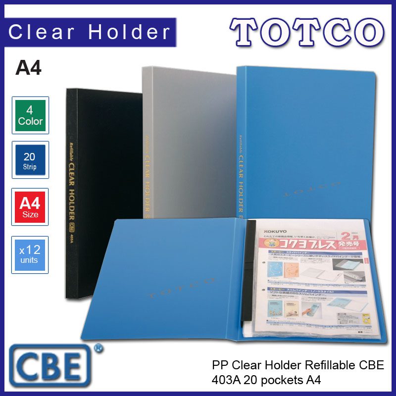 CBE Clear Holder PP 403A A4 - 20 pockets