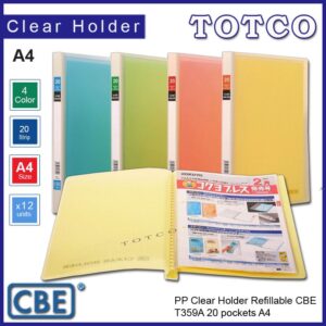 CBE Clear Holder PP T359A A4 - 20 pockets
