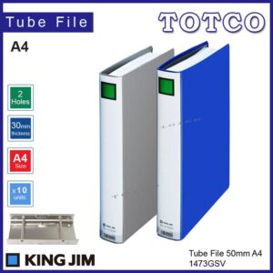 KING JIM 1473GSV Tube File A4 30mm