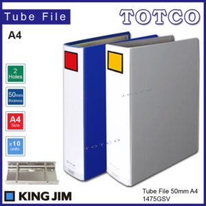 KING JIM 1475GSV Tube File A4 50mm A4