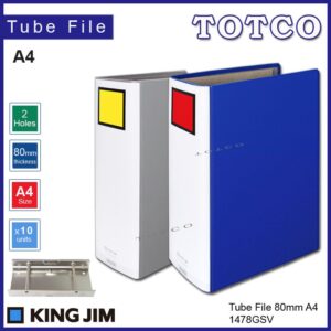 KING JIM 1478GSV Tube File A4 80mm