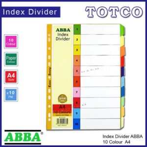 ABBA AB22037-10 Extra Strong Paper Divider - 10 colours