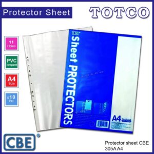 CBE PVC Document Protector with 11 Holes A4