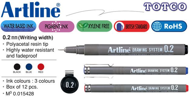 Artline EK-232 Drawing System 0.2mm
