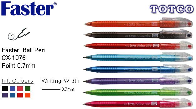 Faster CX-1076 Ball Pen 0.7mm (60 pcs)
