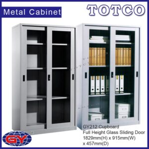 Full Height Cupboard Glass Cabinet Sliding Door GY212