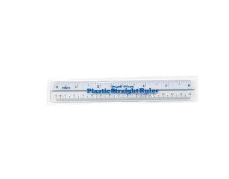 6" / 15cm High Glass Straight Plastic Ruler