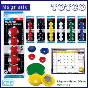 CBE Magnetic Button 22203 30mm 5's