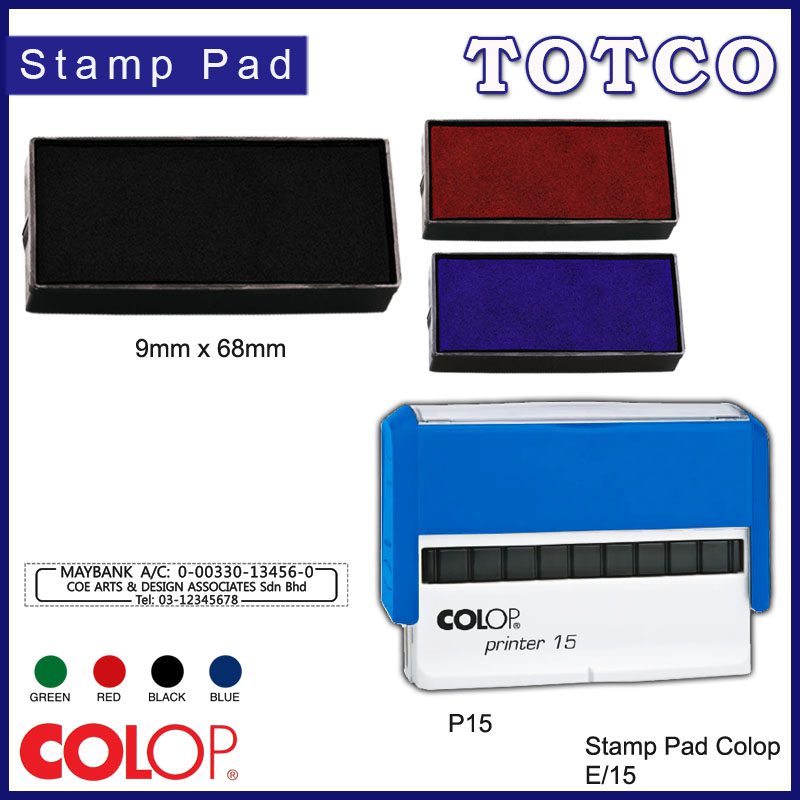 Colop Ink Pad Refill (9 x 68mm) E/15