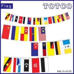 Malaysia 15 State Flag Line (15pcs)