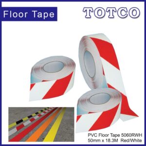 PVC Floor Marking Tape 5060RWH Anti-Slip Hazard