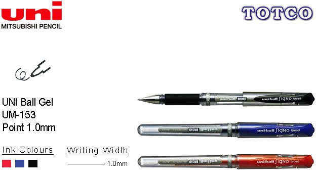 Uni Ball UM-153 Signo Broad Gel Pen 1.0mm