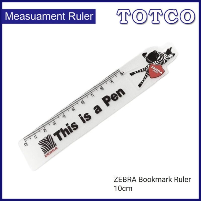 Zebra Bookmark Ruler 10cm