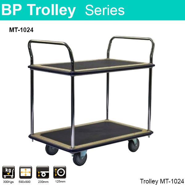 BP 2 Shelf 2 Handle Trolley MT-1024 300Kgs