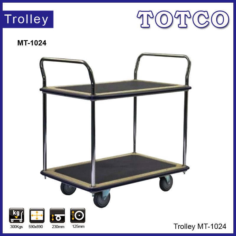 BP 2 Shelf 2 Handle Trolley MT-1024 300Kgs