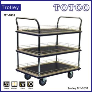 BP 3 Shelf Trolley With Ledge MT-1031 200Kgs