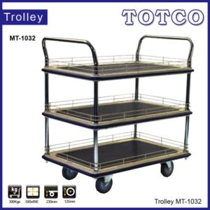BP 3 Shelf Trolley With Ledge MT-1032 300Kgs