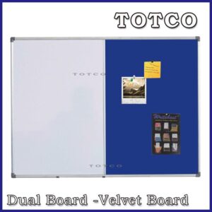 Dual Board - Velvet + White Board Aluminium Frame