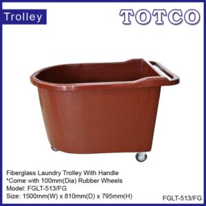 Fiberglass Laundry Trolley with Handle FGLT-513