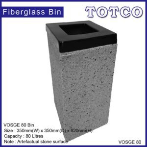 Fiberglass Open Top Square Bin VOSGE 80