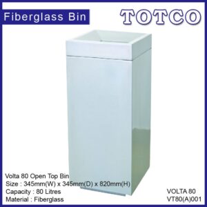 Fibreglass Open Top Square Bin VOLTA 80