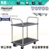 NB-S104 Prestar Metal Platform Trolley Double Deck Dual Handle Stopper 150Kgs