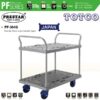 PF-304G Prestar Trolley Polypropylene (PP) Double Deck Dual handle 300Kgs