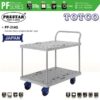 PF-314G Prestar Trolley Polypropylene (PP) Double Deck Single Handle 300Kgs