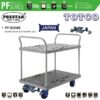 PF-S304G Prestar Trolley Polypropylene (PP) Double Deck Dual handle Stopper 300Kgs