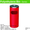 Polyethylene Bin Aries 16 c/w Stainless Steel Ashtray Top