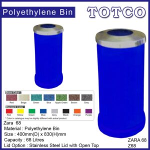 Polyethylene Bins With Open Top ZARA 68 OT