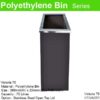 Polyethylene Bins With Stainless Steel Lid Top Opening VICTORIA 75