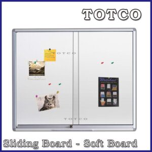 Sliding Glass Board - Soft Board Aluminium Frame
