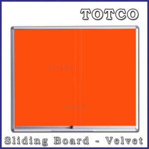 Sliding Glass Board - Velvet Board Aluminium Frame