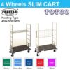 Slim Cart 4SN-S303WS Prestar Plastic Platform Nesting Type 300Kgs