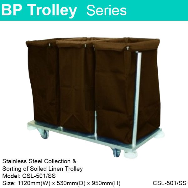 Stainless Steel Collection & Sorting of Soiled Linen Trolley CSL-501/SS