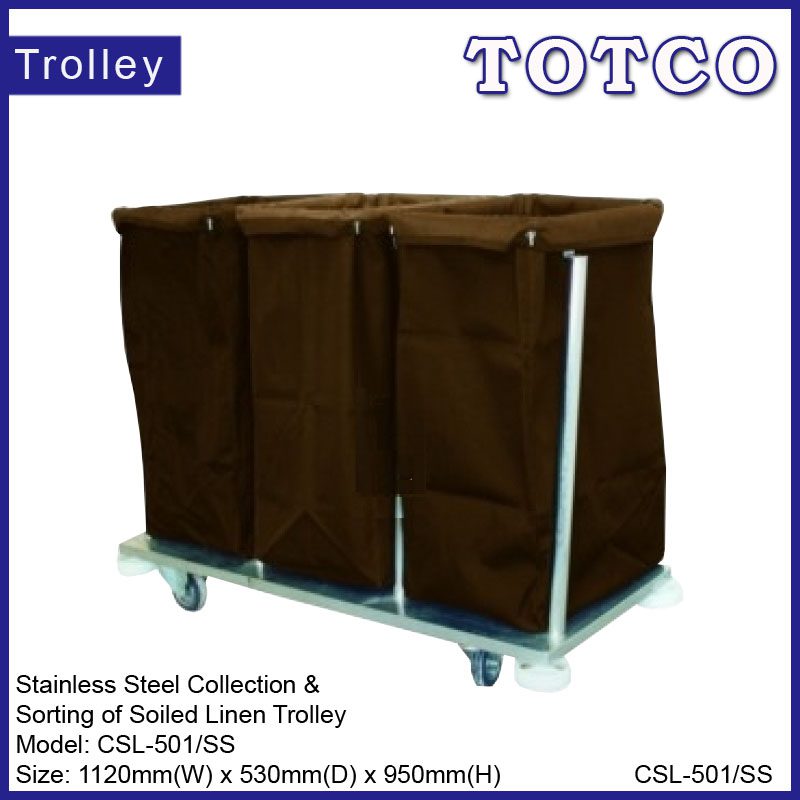 Stainless Steel Collection & Sorting of Soiled Linen Trolley CSL-501/SS