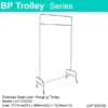 Stainless Steel Linen Hanging Trolley c/w