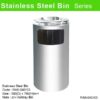 Stainless Steel Litter Bin c/w Ashtray Top -040/SS